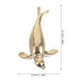thumbnail image 2 of OUNONA Set of 4 Small Golden Brass Seal Figurines for Marine Animal Decor and Versatile Home Display Accents, 2 of 6