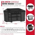 thumbnail image 3 of 5482 Griddle Cover for Blackstone 36 Inch Griddle with Hood, Heavy Duty Waterproof Flat Top Gas Grill Cover, 4 Burner Pro Series Griddle Grill Cover for Blackstone 1899, 1902 and More, 3 of 8