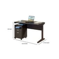 thumbnail image 5 of Desk w File Cabinet, 2 Storage Drawers, 47 Inch Red Cocoa Brown, 5 of 9