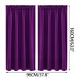 thumbnail image 2 of Begzeat Blackout Curtains for Bedroom，Thermal Insulated 100% Blackout Curtains for Bedroom with Black Liner, Double Layer Full Room Darkening Noise Reducing Grommet Curtain (Purple), 2 of 9