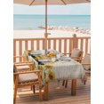 thumbnail image 2 of Outdoor Tablecloth with Umbrella Hole for Patio/Picnic/Party/Camping, Gnomes Sunflowers Waterproof Table Cloth Rectangle Table Cover Washable, Country Yellow Floral Bees Vintage Brown (54"x 80"), 2 of 8