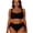 Black, variant on Plus Size Swimsuit for Women Wrap Ruched Front Adjustable Side Strings Wide Strap Bathing Suit Two Piece Bikini Set, Brown XXL
