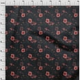 thumbnail image 4 of oneOone Cotton Poplin Red Fabric Floral Retro Craft Projects Decor Fabric Printed By The Yard 56 Inch Wide, 4 of 5