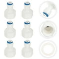 TUIBELY 6pcs Water Filter Fitting Adapter Plastic Filter Plumbing Quick