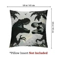 thumbnail image 4 of nygtbtfer saur Square Pillow Covers Pack of 2 and Themed Black White Velvet Soft Washable Bedroom Outdoor Pillow White, 4 of 7