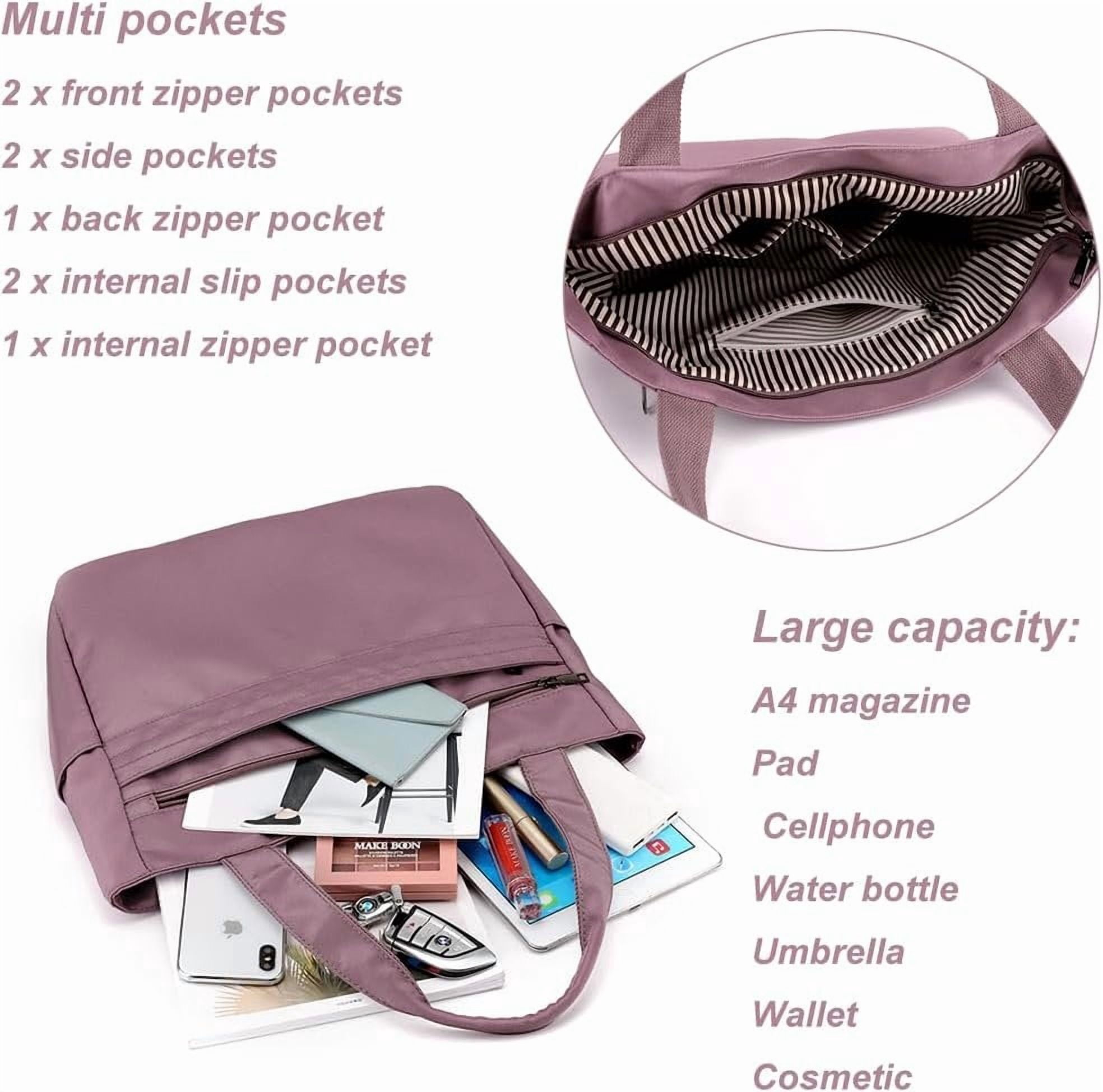 Women's Tote Purses Multi-pocket  Bags Satchel Purses Casual Handbags Work Shopping Bag