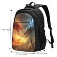 thumbnail image 5 of Honeii Red And Blue Fire Dragon B for Travel Laptop Backpack, Business Laptops Backpack with USB Charging Port, College High School Computer Bag for Men Women, 5 of 7