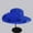Blue, variant on Daolelai Spring and Summer Mesh Sun Hat Organza Flower Temperament Wedding Hat Sun Protection Round Top Large Brim Hat Fashion Hat for Women