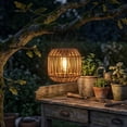 thumbnail image 6 of 2Pcs Solar Outdoor Rattan Lantern Hanging Light, Decorative Patio Garden Backyard Lamp with Woven Wicker Design, Weatherproof Hanging Lighting for Camping & Outdoor Night Ambiance, 5.9"x9", 6 of 6