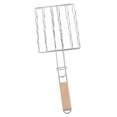 thumbnail image 3 of Corn Grilling Basket, Barbecue Corn Holder Stainless Steel Easy Rolling Over Convenient Practical Compact Portable  for Camping, 3 of 8