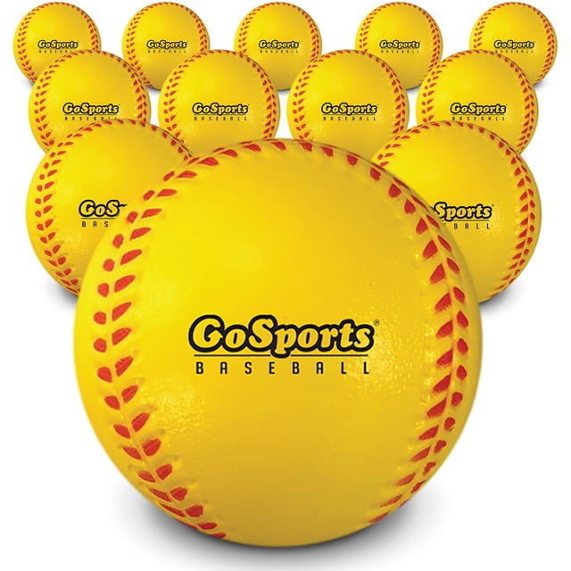 Paquete de 12 unidades de béisbol GoSports de Foam Training, tamaño reglamentario