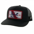 thumbnail image 1 of Pabst Blue Ribbon Embroidered Patch Snapback Hybrid Bill Trucker Hat, 1 of 6