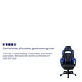 thumbnail image 5 of Emma + Oliver Black/Blue Ergonomic Gaming Chair -Recline Back/Arms, Footrest, Massaging Lumbar, 5 of 15