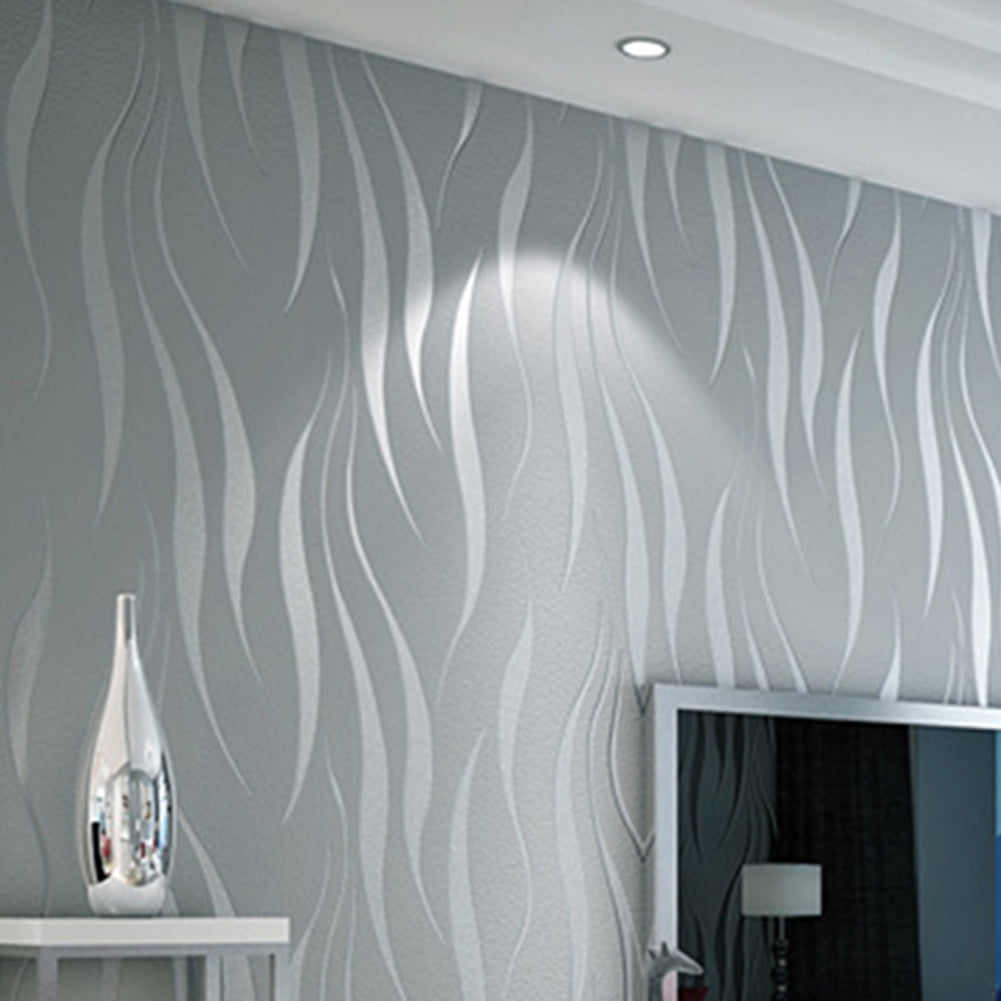 Free shipping 3D Modern de parede Wall paper Roll silver background wall  wallpaper home de…