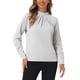 thumbnail image 1 of BLUSA DE CHIFFON CON CUELLO ALTO INSPIRADA EN CHIC OTOÑO INVIERNO PARA MUJERES, CAMISA DE MANGA LARGA DE NEGOCIOS CASUAL TAMAÑO XL GRIS, 1 of 6