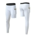 thumbnail image 5 of IWRICH Men’s Compression Pants Full Length and Shorts Tights Basketball Pants Base Layer Leggings White XL, 5 of 5