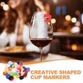 thumbnail image 2 of 36pcs Silicone Drinking Markers Shapes Wine Glass Cups Charms for Bar Party Cocktails, 2 of 4