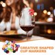 thumbnail image 2 of 36pcs Silicone Drinking Markers Shapes Wine Glass Cups Charms for Bar Party Cocktails, 2 of 4