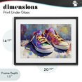 thumbnail image 4 of Stupell Industries Modern Colorful Low Top Sneakers Black Framed Print Under Glass, 20 x 14, by Creative Studio, 4 of 8