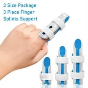 Pinkiou Finger Splint 3-Size Metal Thumb Brace, Metal Trigger Finger Splint for Arthritis Straightening Broken Finger