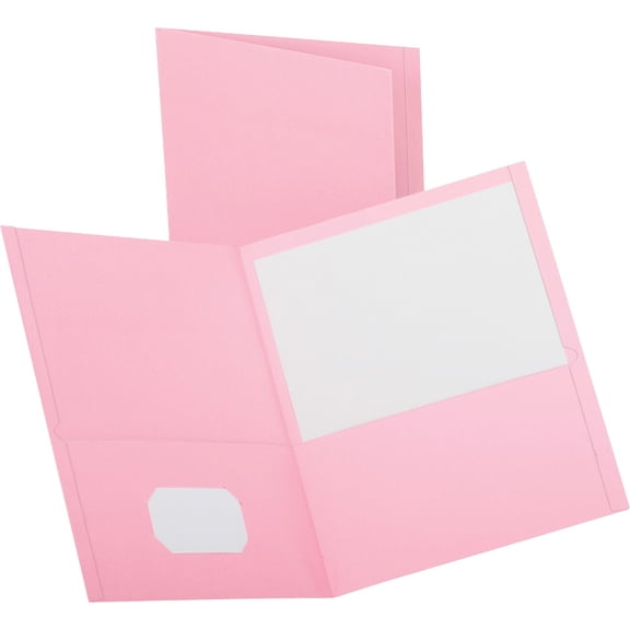 Oxford, OXF57568, Twin-pocket Pink BCA Portfolios, 25 / Box, Pink