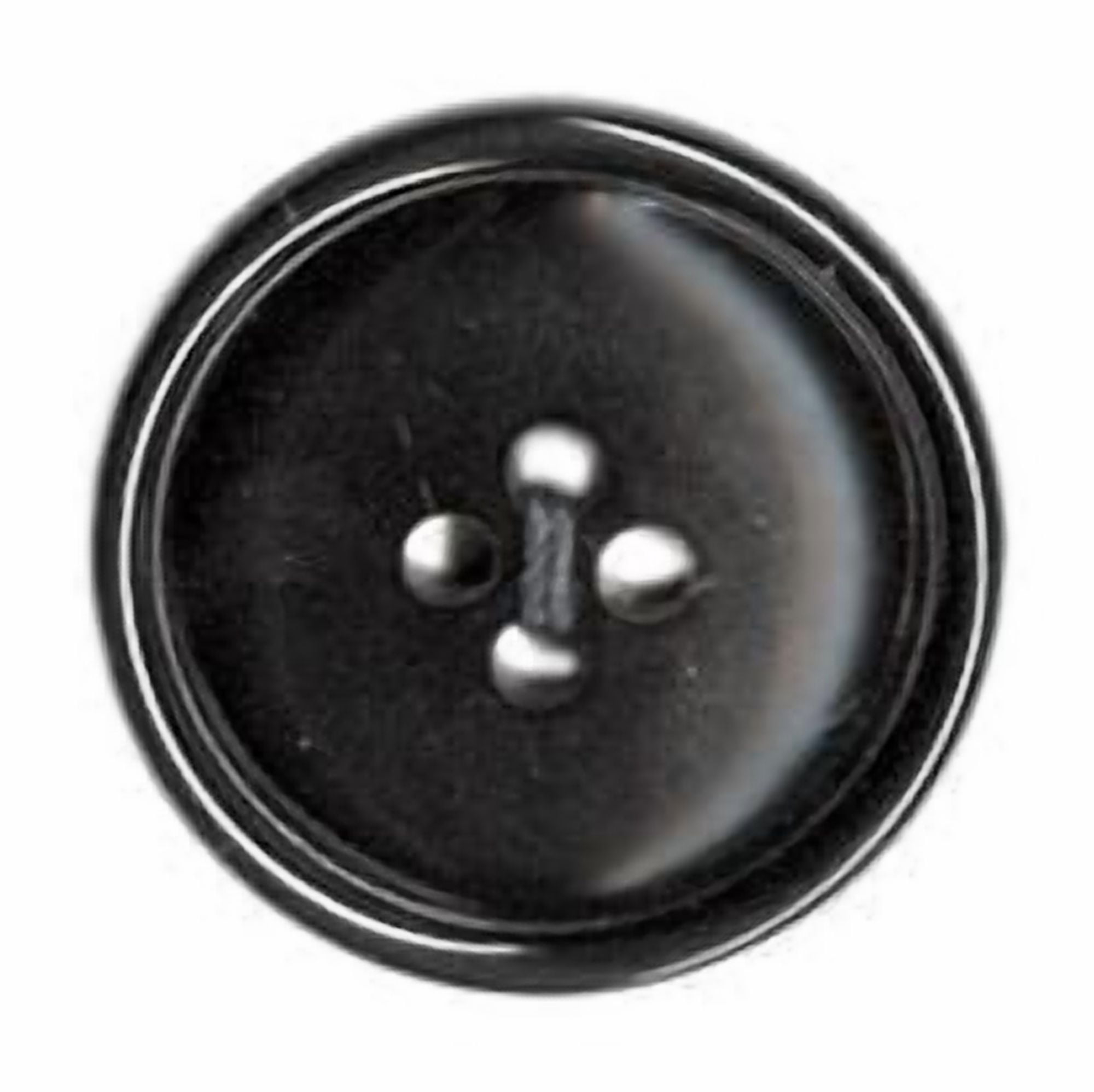 La Vogue 4‑Hole Button, Black, 30 mm – Sturdy Coat/Button for Outerwear & Bags