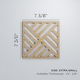 thumbnail image 3 of Ekena Millwork 7 3/8"W x 7 3/8"H x 1/4"T Extra Small Allen Decorative Fretwork Wood Wall Panels, Red Oak, 3 of 18