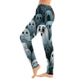 thumbnail image 3 of Hearthz Halloween Print Women Pajama Pants Ghost Pumpkin Bat Print Jogger Lounge Pants Elastic Waist Woman Lounge Pants with Cuffed Ankles, 3 of 6