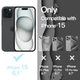thumbnail image 2 of JETech Cute Case for iPhone 15 6.1-Inch, Wave Frame Curly Shape Shockproof Phone Cover for Women and Girls, Clear Hard PC Back (Black), 2 of 7