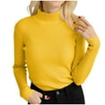 thumbnail image 1 of Chandail Côtelé pour Femmes Taille Unique Col Roulé Élégant Tricoté Manches Longues Ajusté Automne Hiver, 1 of 4