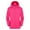 Hot Pink, variant on Jiyugala Women Solid Rain Jacket Outdoor Plus Size Hooded Windproof Loose Coat Water Proof Raglan Storage Bag