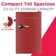 thumbnail image 6 of Frigidaire 3.2 Cu. Ft. Retro Compact Refrigerator with Side Bottle Opener EFR376, Red, 6 of 13