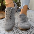 thumbnail image 6 of Uobin Women's Retro Trainer Sneakers Flat Sole Comfortable Lace Up Casual Shoes Lightweight Plus Size for Spring Summer Daily Wear, 6 of 8