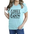 thumbnail image 3 of Women Coffee Is My Love Letter Printed Pullover Tops, 3 of 7