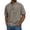 Gray, variant on Men Short Sleeve Button Down Henley Shirt with Washed Finish Pullover Casual Top for Everyday Wear