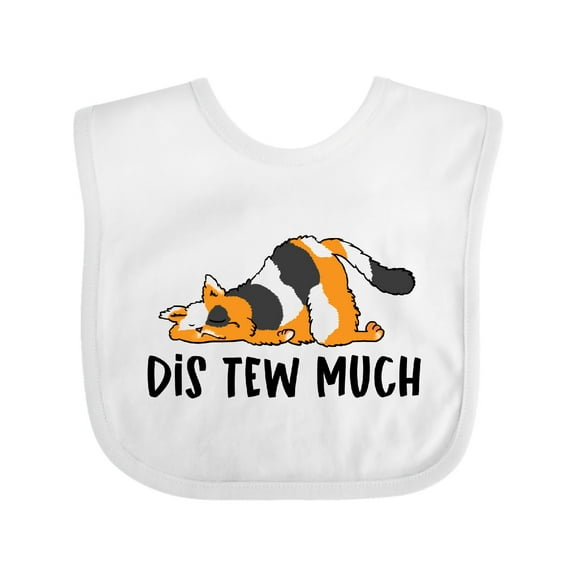 Inktastic Napping Dis Tew Much Longhair Calico Cat Boys or Girls Baby Bib