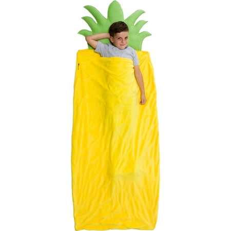 Food Novelties - Silver Lilly NEW Plush Fleece Pineapple Giant Novelty Food Sleeping Bag Blanket