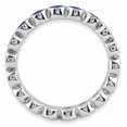 thumbnail image 2 of Sterling Silver Stackable Expressions Created Sapphire Ring Size 7, 2 of 3