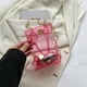 thumbnail image 5 of Bolso de mujer Bolso de hombro transparente Bolso de mensajero cuadrado sólido (Rosa roja) Sywqhk Para Estrenar, 5 of 5