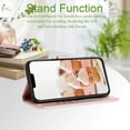 thumbnail image 2 of for iPhone 11 Pro Max Wallet Case,11 Pro Max Phone Case Card Holder Floral Leather Kickstand Flip Cases,Wrist Strap, Closure,Shockproof Protective Cute Cover (Rose Gold), 2 of 13