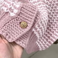 thumbnail image 6 of Wang6 Women Cardigans Sweaters Trendy Long Sleeve Button Cable Knit Sweater Fall Open Front Loose Deep V Neck Mixed Colors Knitted Outwear Tops Pink XL, 6 of 7