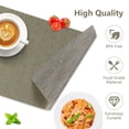 thumbnail image 6 of VCVCOO Placemats Set of 6 - Easy Clean Woven Vinyl Placemats for Dining Table, Indoor/Outdoor Place Mats, Washable PVC Table Mats Green, 6 of 12