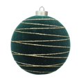thumbnail image 2 of 6 Inch Large Flocked Christmas Ball Ornament, Textured Pattern Holiday Tree Decor for Christmas Party and Home Decoration., 2 of 9