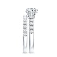 thumbnail image 3 of Rosec Jewels Lab Grown Diamond Teardrop Engagement Ring with Wedding Band - EF-VS Quality, 14K White Gold, US 9.00, 3 of 8