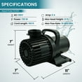 thumbnail image 2 of Half Off Ponds Aqua Pulse Submersible Pond Pump for Waterfalls, 10000 GPH, 1.25 HP, 100 ft Cord, 2 of 7