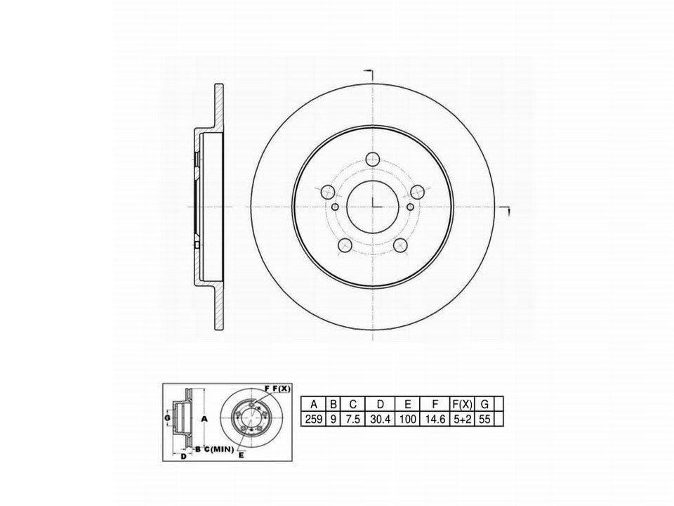 Winstop Brake Rotor, Rear WS239413, Toyota Prius 2022-2010
