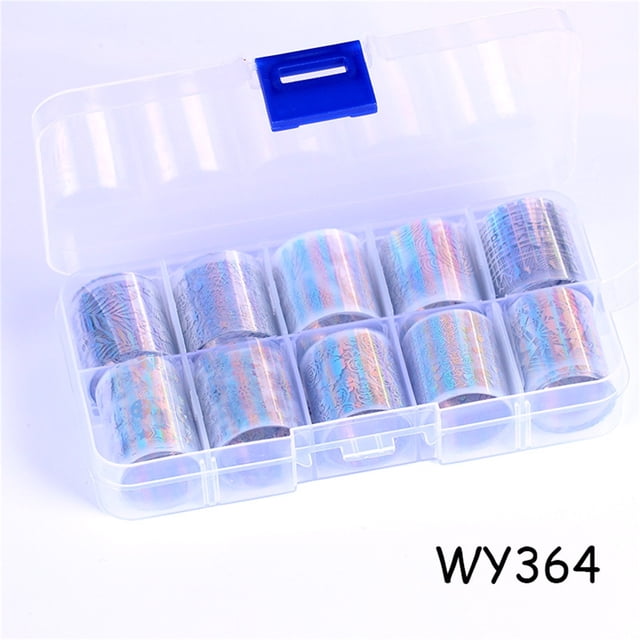 Kiplyki Wholesale 10 Rouleaux de Papier Transfert Holographique pour Art des Ongles