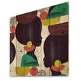thumbnail image 2 of Designart 'Ethnic Geometric Silhouette of African American III' Modern Print on Natural Pine Wood, 2 of 5