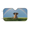 thumbnail image 7 of Balery Elephant Dog Windshield Sun Shade, Car Front Window Sunshade Cover ,Automotive Interior Portected Blocks Uv Rays For Car Pickup Truck Suv Accessories- Medium, 7 of 7