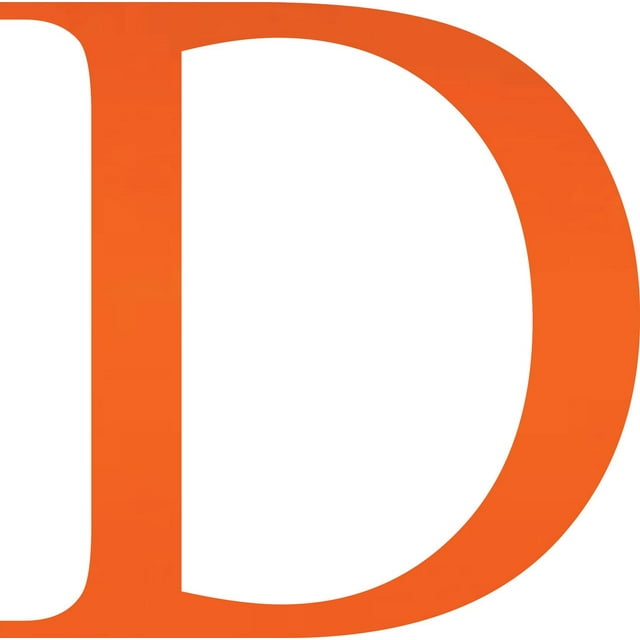 Acrylic Letter D Times, 2'' Tall Fluorescent Orange Acrylic Sign Letter ...